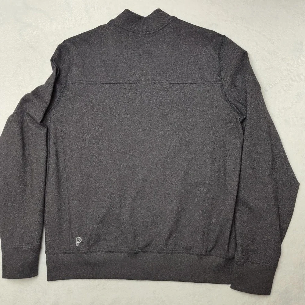Public Rec Jacket Mens Medium Gray Full Zip Track Bomber Stretch Pockets Golf